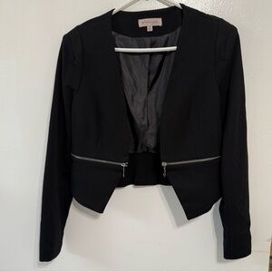 Philosophy Black Blazer with Zipper Accents